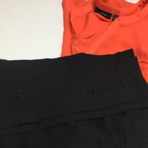 NEW- Black Eyelet Leggings Sz 14/16 - Picture 7 of 8